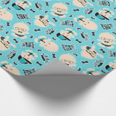 Kleine man kerel woordkunstenpatroon warme omhulse cadeaupapier (Hoek)