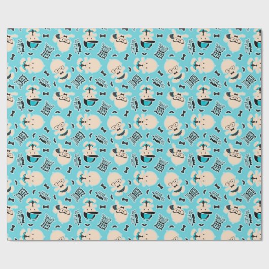 Kleine man kerel woordkunstenpatroon warme omhulse cadeaupapier (Vlak)