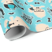 Kleine man kerel woordkunstenpatroon warme omhulse cadeaupapier (Rol Hoek)