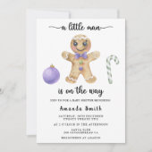 Kleine Man kerstman kerstmis Baby shower Kaart (Voorkant)