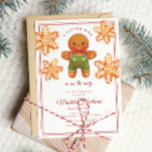 Kleine Man kerstman kerstmis Baby shower Kaart<br><div class="desc">Little Man Gingerbrood Man - Uitnodiging voor kerstmis Baby shower</div>