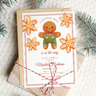 Kleine Man kerstman kerstmis Baby shower Kaart
