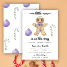 Kleine Man kerstman kerstmis Baby shower
