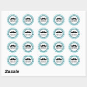 Kleine Man Mustache Baby shower Stickers (Vel)