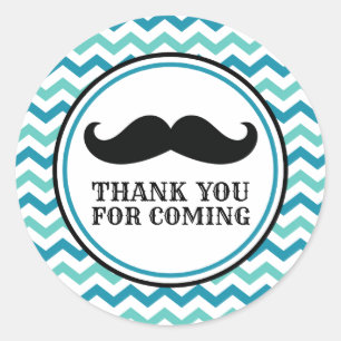 Kleine Man Mustache Baby shower Stickers