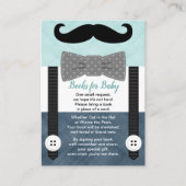 kleine man mustache mint navy book - verzoek informatiekaartje (Voorkant)