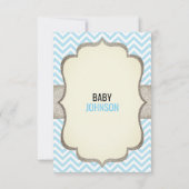 Kleine Man | Mustache Theme THANK JOU Baby shower Bedankkaart (Achterkant)