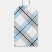 Kleine man navy blauw jongen baby shower gunst cadeaulabel (Achterkant)