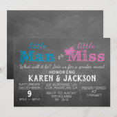 Kleine Man of kleine juffrouw - Genderfeest Kaart (Voorkant / Achterkant)