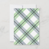 kleine man snor baby shower groene marine bedankkaart (Achterkant)