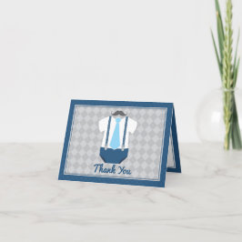 Kleine Man snor Stropdas Baby shower dank u Bedankkaart