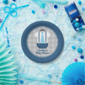 Kleine Man snor Stropdas Baby shower Papieren Bordje (Feest)