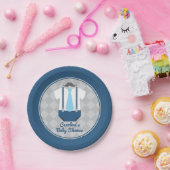 Kleine Man snor Stropdas Baby shower Papieren Bordje (Feest)