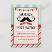 Kleine Man snorren Boeken voor Baby Boy Informatiekaartje (Voorkant)