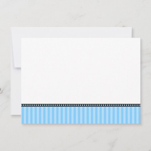 Kleine Man Stropdas Bodysuit Blue Black Boy Baby s Kaart (Achterkant)