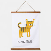 Kleine Man | Stropdas van de tijgerboot Hangend Wandkleed (Voorkant)
