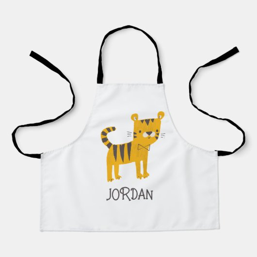 Kleine Man | Stropdas van de tijgerboot Schort (Voorkant)