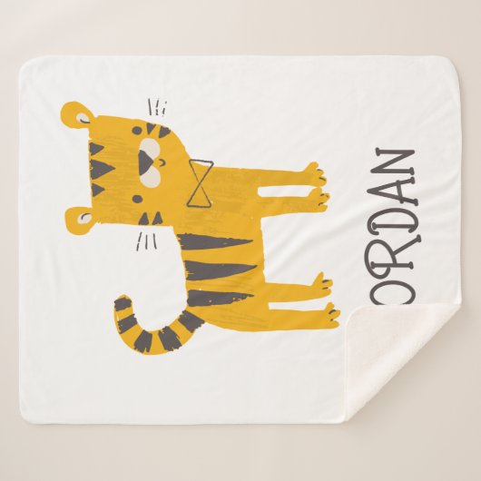 Kleine Man | Stropdas van de tijgerboot Sherpa Deken (Voorkant (horizontaal))