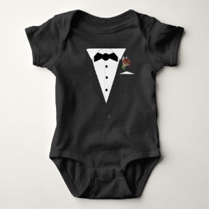 Kleine Man Tuxedo Romper