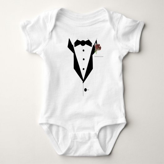 Kleine man Tuxedo Romper (Voorkant)