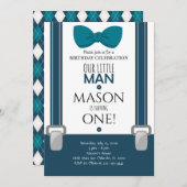 Kleine Man Verjaardagsuitnodiging Kaart (Voorkant / Achterkant)
