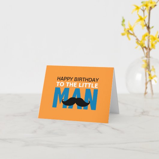 Kleine Man-vogeldagkaart Kaart (Gele Bloem)