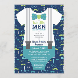 Kleine Mannen Baby shower Invitation, Bow Stropdas Kaart