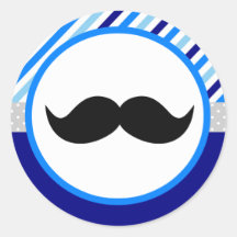 Kleine Mannen Baby showers stickers