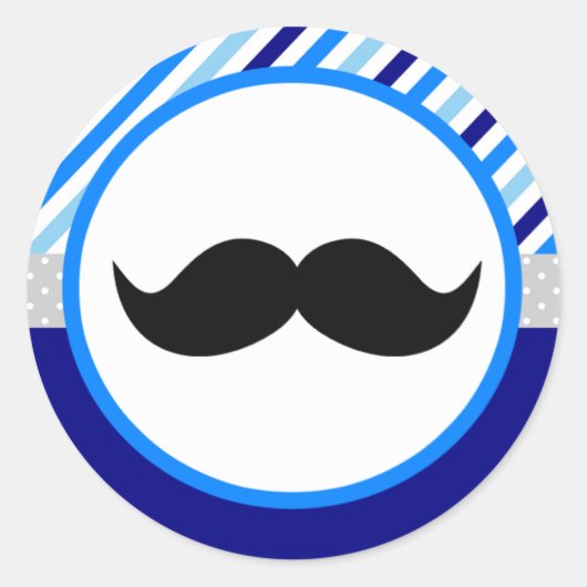 Kleine Mannen Baby showers stickers (Voorkant)