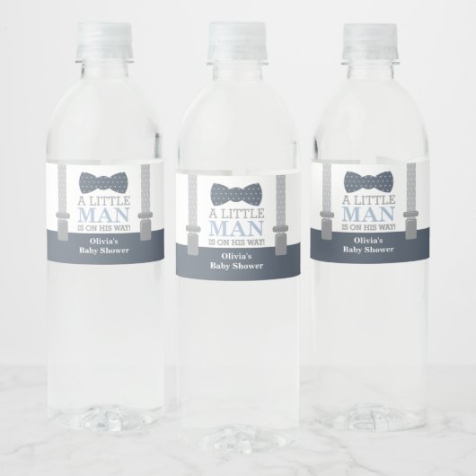 Kleine Mannen Flessenwikkelaar met Bow-Stropdas Waterfles Etiket (Flessen)