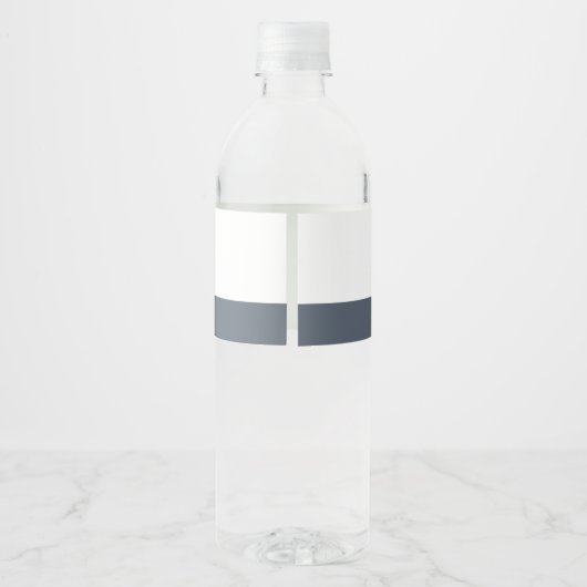 Kleine Mannen Flessenwikkelaar met Bow-Stropdas Waterfles Etiket (Achterkant)