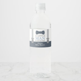 Kleine Mannen Flessenwikkelaar met Bow-Stropdas Waterfles Etiket