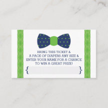 Kleine Mannen luier loterij ticket, blauw, groen