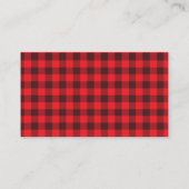 Kleine Mannen luier loterij ticket, Buffalo plaid Informatiekaartje (Achterkant)