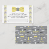 Kleine Mannen luier loterij ticket, geel, grijs Informatiekaartje (Voorkant / Achterkant)