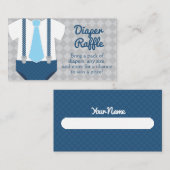 Kleine Mannen luier Raffle Baby shower Informatiekaartje (Voorkant / Achterkant)