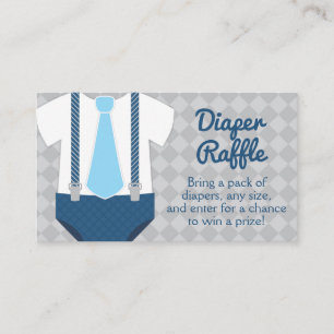 Kleine Mannen luier Raffle Baby shower Informatiekaartje