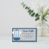 Kleine Mannen luier Raffle Baby shower Informatiekaartje (Staand voorkant)