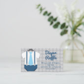 Kleine Mannen luier Raffle Baby shower Informatiekaartje (Staand voorkant)