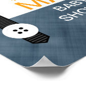 Kleine mannen snor baby douche welkom bord poster (Hoek)