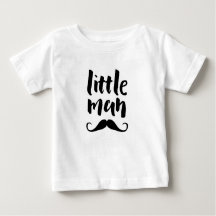 Kleine mannen snor typografie kinder T-shirt