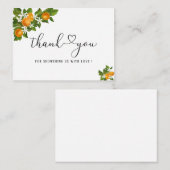 Kleine mantie bedankt notitiekaartje (Voorkant / Achterkant)