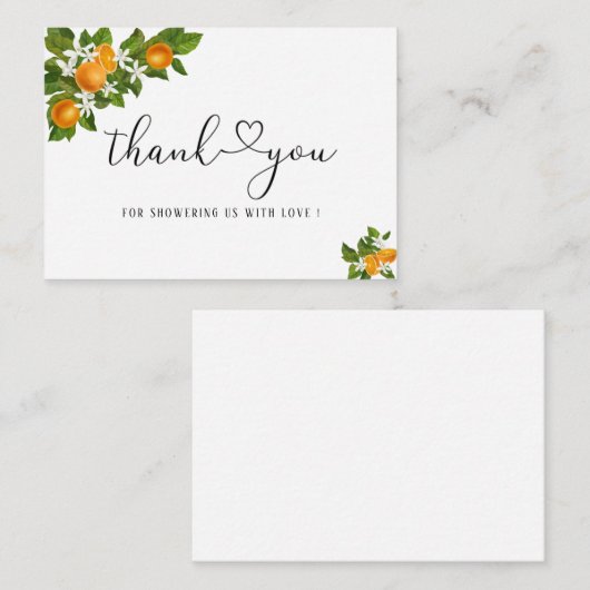 Kleine mantie bedankt notitiekaartje (Voorkant / Achterkant)