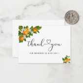 Kleine mantie bedankt notitiekaartje (Voorkant / Achterkant in situ)