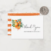 Kleine mantie bedankt notitiekaartje (Voorkant / Achterkant in situ)