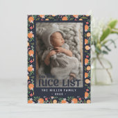 Kleine mantie op de mooie kerstlijst kaart (Staand voorkant)