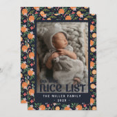 Kleine mantie op de mooie kerstlijst kaart (Voorkant / Achterkant)