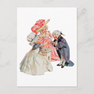Kleine Martha Washington's Tea Party Briefkaart