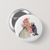 Kleine Martha Washington's Tea Party Ronde Button 5,7 Cm (Voorkant /achterkant)