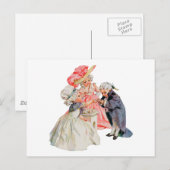 Kleine Martha Washington's Tea Party Uitnodiging Briefkaart (Voorkant / Achterkant)